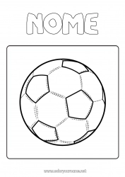 Desenho grátis Futebol Bola de futebol Esporte Desenhos para colorir fáceis Sports d'équipe