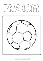 Coloriage gratuit Football Ballon de foot Sport Coloriages faciles Sports d'équipe