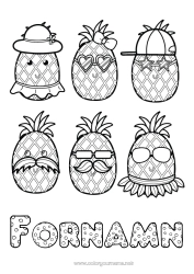 Gratis färgläggning Ananas Frukter