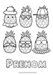 Dessin gratuit Ananas Fruits