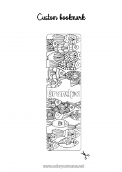 Child coloring page Fishing Spring Animal Fish Bookmark Complex coloring pages Marine or aquatic animals