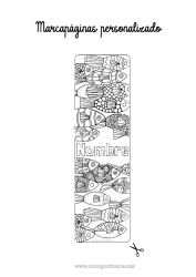 Colorear gratis Pesca Primavera Animales Pescado Marcador Dibujos complejos para colorear Animales marinos o acuáticos