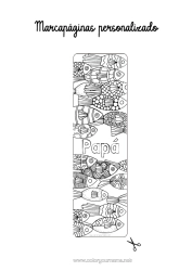 Colorear gratis Pesca Primavera Animales Pescado Marcador Dibujos complejos para colorear Animales marinos o acuáticos