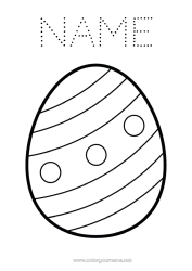 Free colouring Children's activities Easter Large Easter egg Easy colouring pages