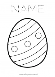 Free coloring Children's activities Easter Big easter egg Easy coloring pages