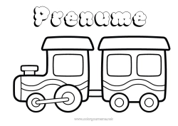 Desen liber de colorat Vehicule Locomotivă Desene de colorat ușoare Transport public terestru