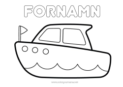 Gratis teckning Fordon Båt Lätta målarbilder Marina fordon