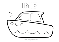 Rysunek za darmo Pojazdy łódź Łatwe kolorowanki Pojazdy morskie