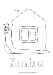 Dibujo libre Animales Caracol Casa