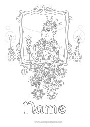Free colouring Castle Crown Epiphany Jewel Complex colouring pages King