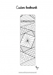 Pagina da colorare per bambini Mandala Segnalibro Colorazioni complesse Forme geometriche