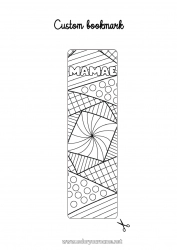 Página de desenho infantil Mandala Marcador de Página Colorações Complexas Formas geométricas