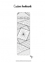 Pagina da colorare per bambini Mandala Segnalibro Colorazioni complesse Forme geometriche