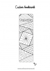 Child coloring page Mandala Bookmark Complex coloring pages