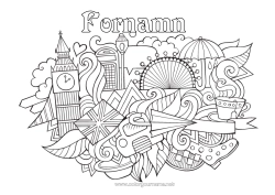 Gratis teckning Mandala Storbritannien Symboler