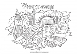 Gratis tekening Mandala Verenigd Koninkrijk Symbolen