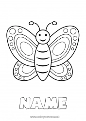 Free coloring Butterfly Animal Insects