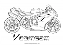 Gratis tekening Voertuigen Motor Tweewielers