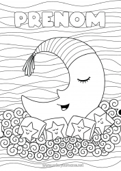 Coloriage gratuit Mer Lune