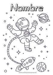 Dibujo libre Cohete Espacio Planetas y sistema solar Dibujos intermedios para colorear Tierra Astronauta Astronomía Vehículos aéreos Carreras de exploración