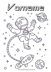 Kostenlose Zeichnung Rakete Weltraum Planeten und Sonnensystem Mittelstufenmalvorlagen Erde Astronaut Astronomie Flugzeuge Erkundungsberufe