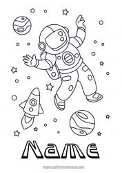 Free coloring Rocket Planets and solar system Intermediate coloring pages Astronaut Astronomy Aerial vehicles Exploration Careers