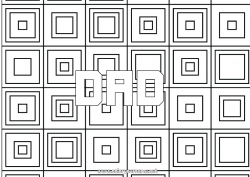 Child coloring page Decorated name