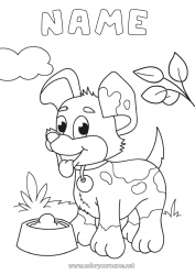 Free coloring Dog Animal Dog and cat