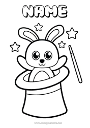 Free colouring Rabbit Animal Easy colouring pages Forest animals