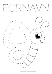 Gratis fargelegging Søt Sommerfugl Barnaktiviteter Dyr Enkle fargelegginger Tegn og farglegg Insekter