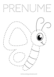 Desen liber de colorat Drăguț Fluture Activități pentru copii Animal Desene de colorat ușoare Urmează și colorează Insecte