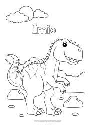 Kolorowanka do personalizacji Dinozaury Zwierzę Tyranozaur
