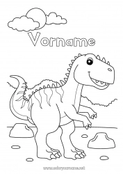 Kostenlose Malvorlage Dinosaurier Tier Tyrannosaurus