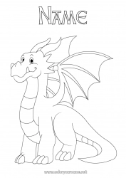 Free drawing Dragon Animal Dragons, unicorns and fantastic animals