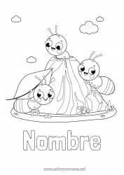 Dibujo libre Animales Dibujos intermedios para colorear Hormiga Insectos