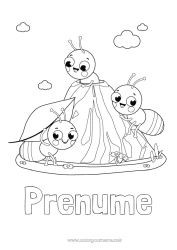 Pagină de colorat personalizată Animal Colorează intermediare Furnică Insecte