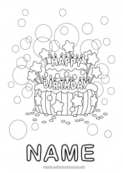 Free drawing Candle Cake Birthday