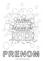 Dessin gratuit Bougie Gâteau Anniversaire