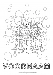 Gratis tekening Kaars Taart Verjaardag