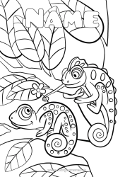Free colouring Animal Chameleon Reptiles