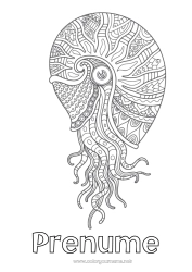 Pagină de colorat gratuită Mandala Mare Animal Scoici Desene de colorat complexe Animale marine sau acvatice