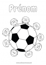 Dessin gratuit Football Ballon de foot Sport Sports d'équipe Footballeur footballeuse