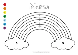 Free colouring Figure Children's activities Rainbow