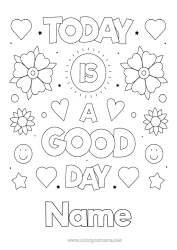 Colouring to customise Positive Smilley
