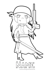 Colouring to customise Pirate Intermediate Colouring Sheets