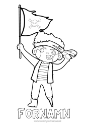 Gratis färgläggning Pirater Mellannivå färgläggningar