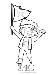 Kolorowanka za darmo Pirata Kolorowanki pośrednie