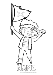 Colouring to customise Pirate Intermediate Colouring Sheets