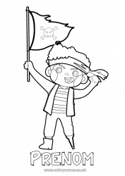 Dessin gratuit Pirate Coloriages intermédiaires