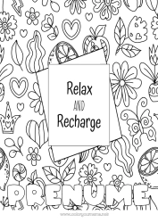 Desen liber de colorat Liniștit și zen Pozitiv